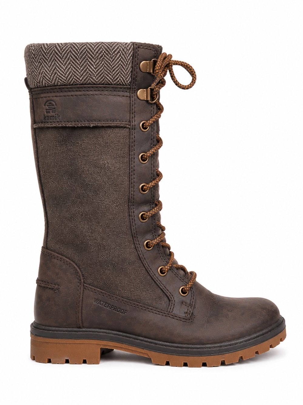 Kamik Rogue 9 Waterproof Insulated Leather Winter Boots Brown Size 7